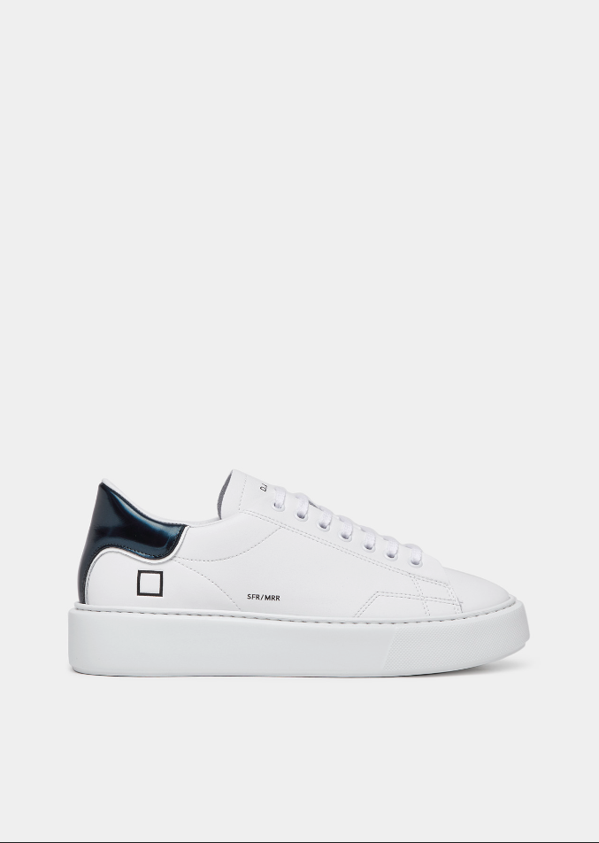 Sneakers donna D.A.T.E. - Sfera Mirror white-blue – Cavaliericerimonia